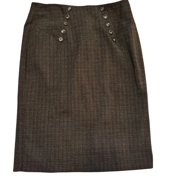 Vintage BCX Women's Brown Tweed Skirt Suit Set Skirt SZ 5 Jacket Size Large NWT - Picture 5 of 16
